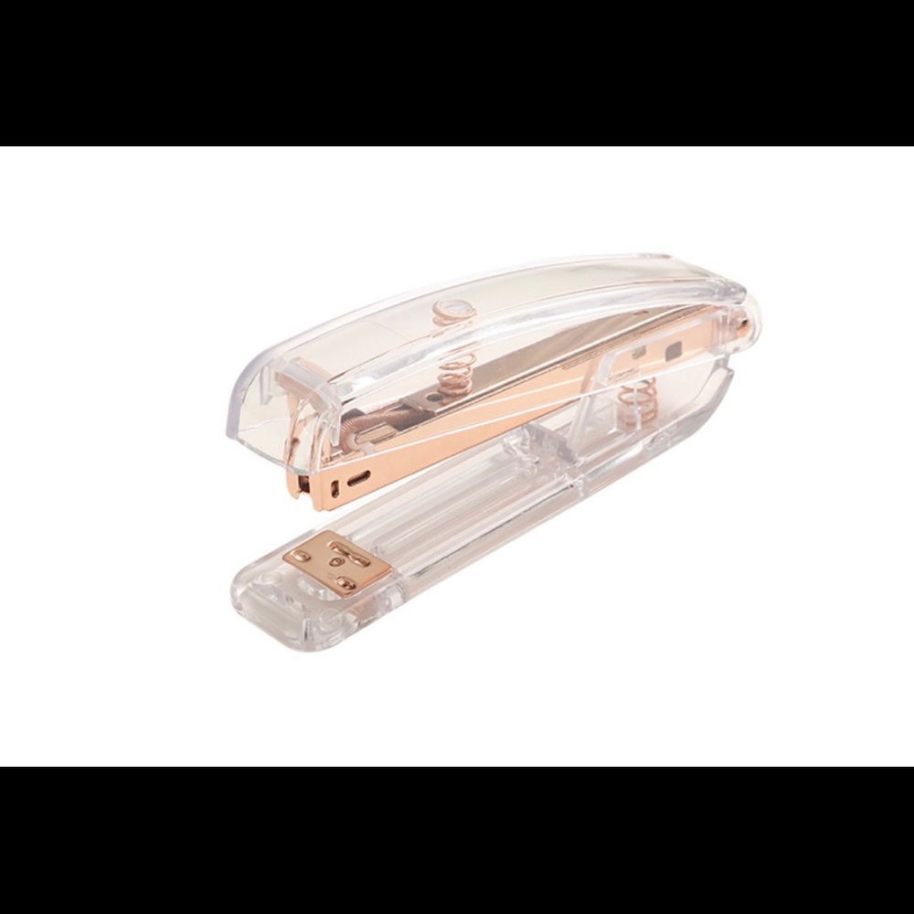 James Burke Rose Gold & Clear Acrylic Stapler